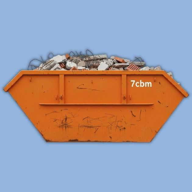 Containerdienst in Bruchköbel - Container 7CBM beladen mit Bauschutt